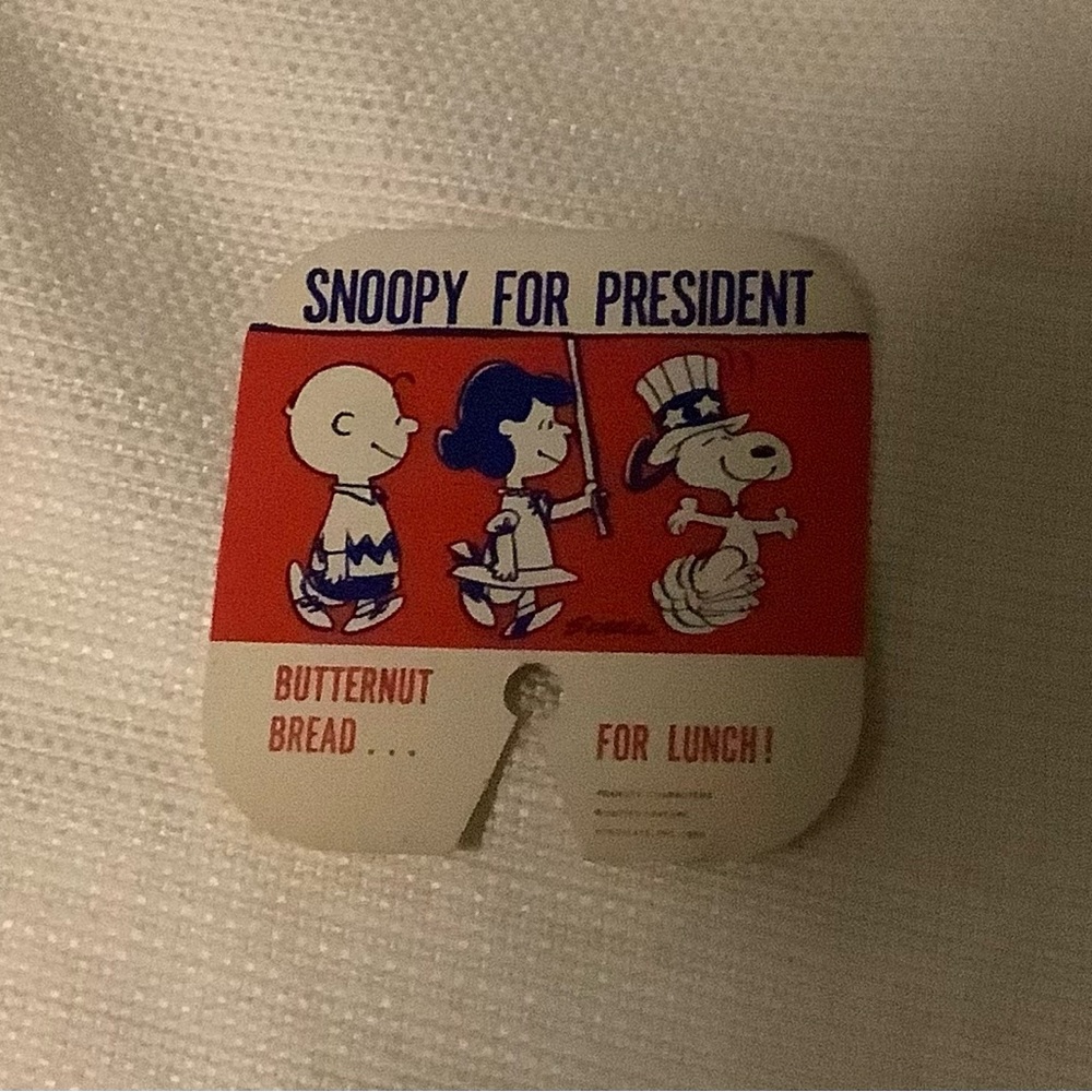 Snoopy for President Bread Clip